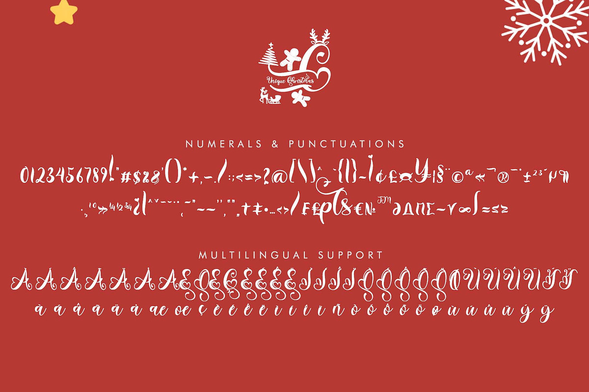 Unique Christmas Monogram, a Handwritten Font by Yoga Letter (Photo 6 of 6)