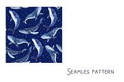 Watercolor whale Clipart Ocean whale, an Object Graphic by KomtsyanTatyanaArt (Thumbnail 3 of 4)