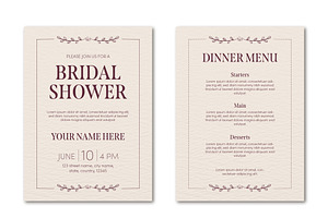Elegant Bridal Shower Invitation Set, a Templates & Theme by studiogstock