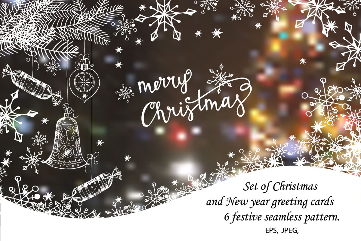 Merry Christmas DIY Graphics Set, a Decorative Illustration by Gulnara Khadeeva (Photo 1 of 3)