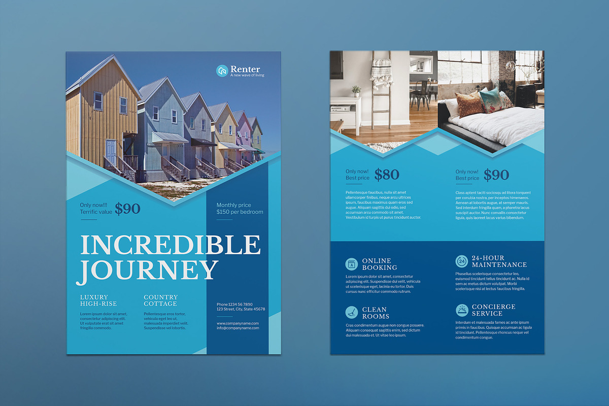 Vacation Rental Print Pack, a Poster Template by TemplatesNow!