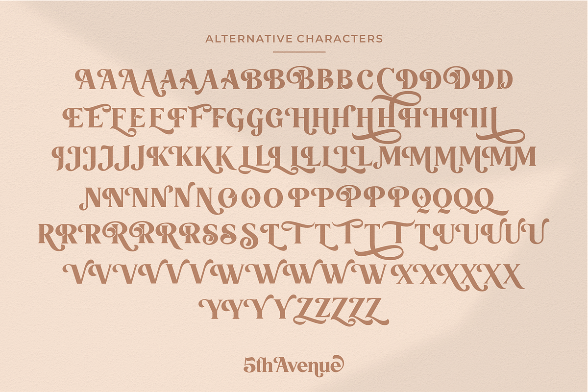 5th Avenue - Fancy Typeface, a Serif Font by 50Fox (Photo 38 of 38)