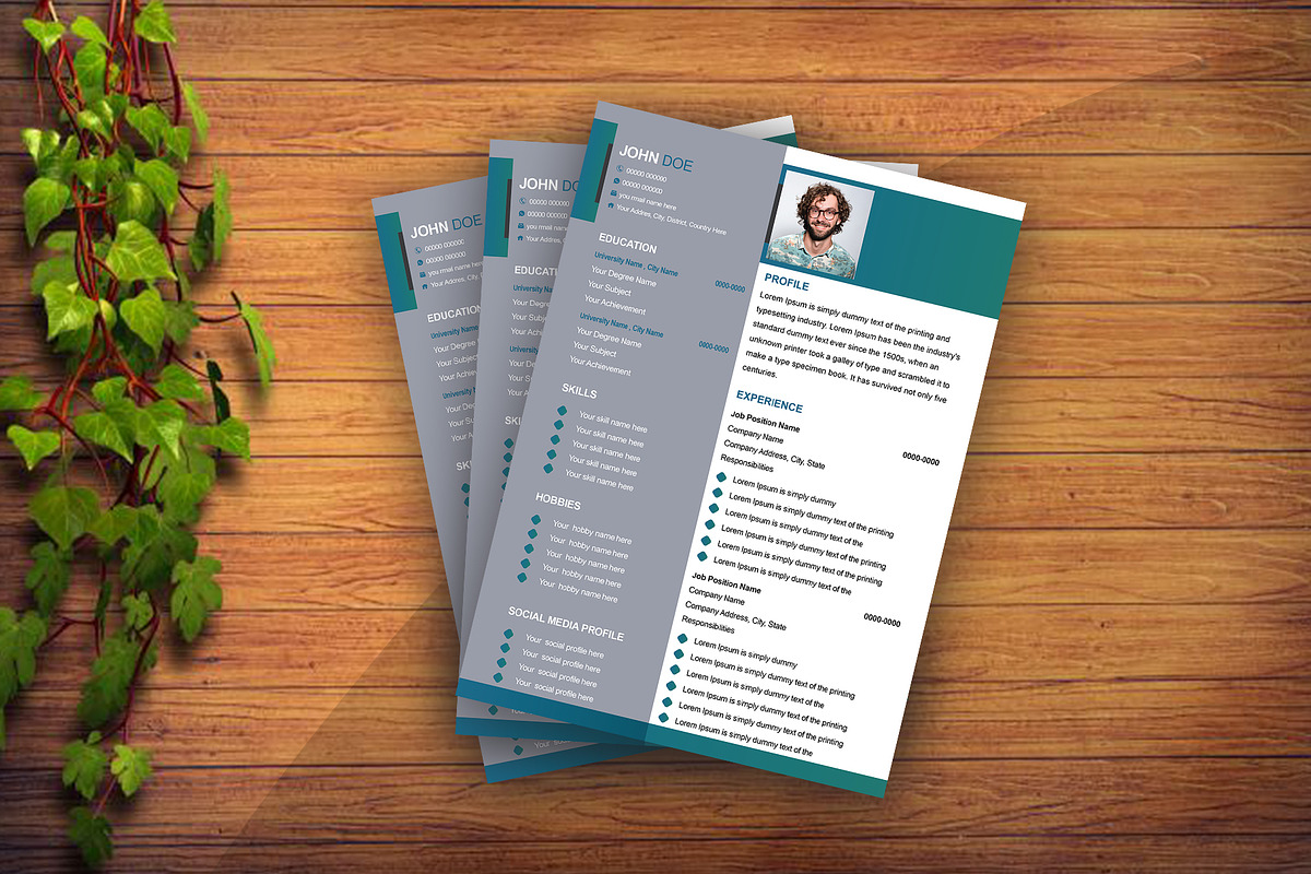 Creative Resume/CV Template, a Resume Template by Annudesign (Photo 8 of 8)