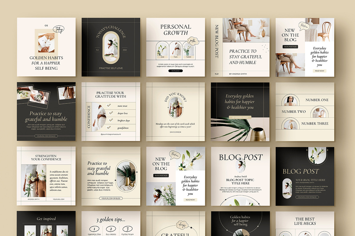 Instagram Feed Templates for Coaches, a Social Media Template by Mirazz (Photo 18 of 29)