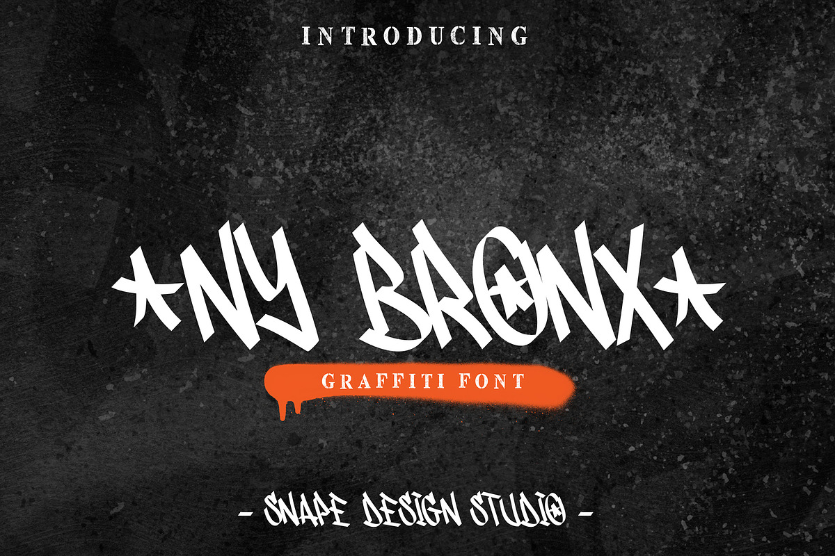 NY Bronx - Graffiti Font, a Font by Snape Design Studio (Photo 1 of 5)