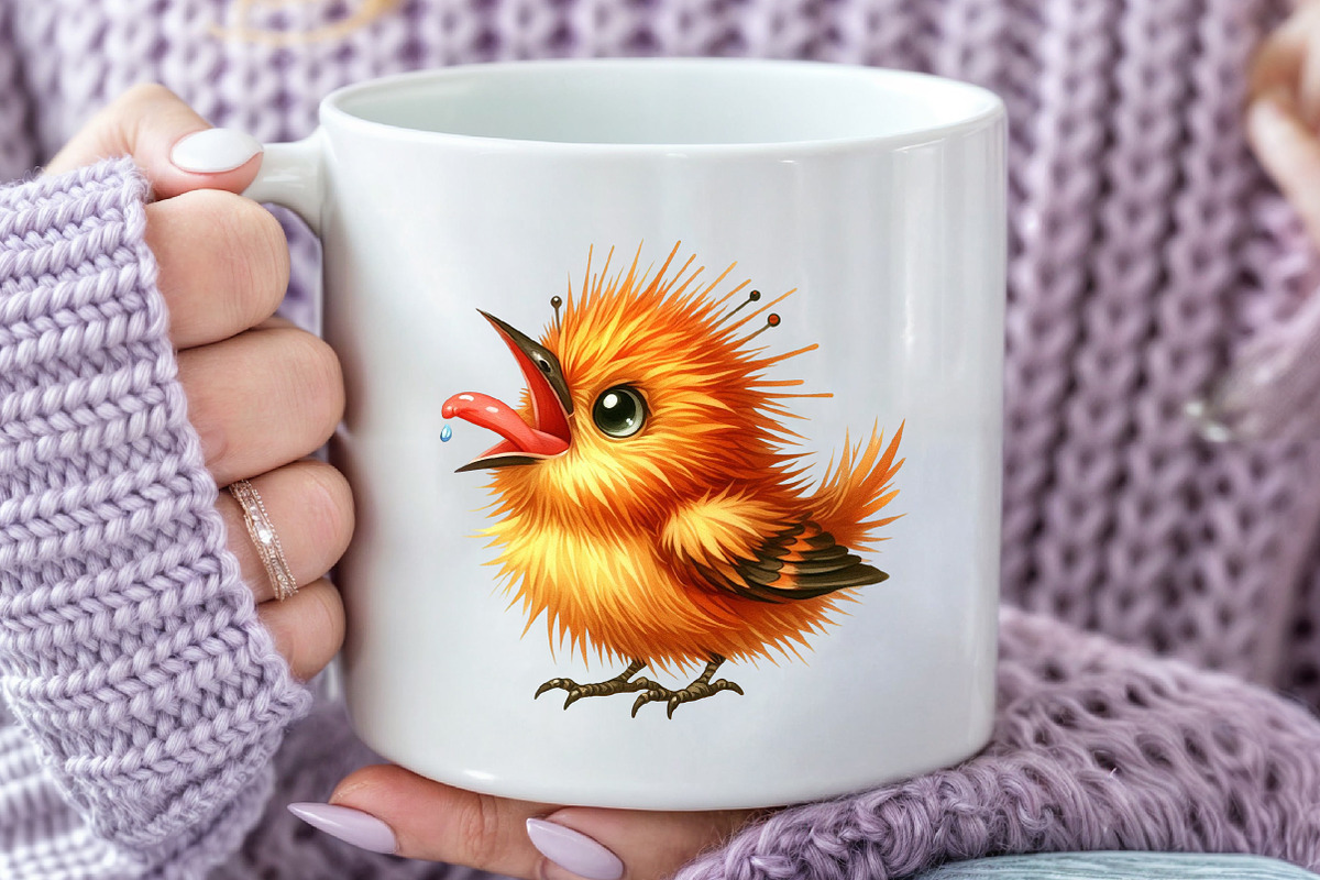Watercolor Funny Bird Clipart, an Illustration by Rose Art (Photo 6 of 7)