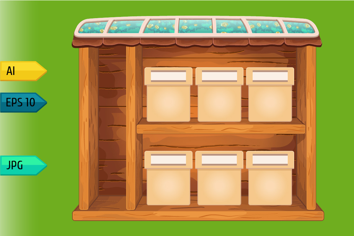 Game wooden store windows set, a Templates & Theme by julia_musdotter (Photo 8 of 21)