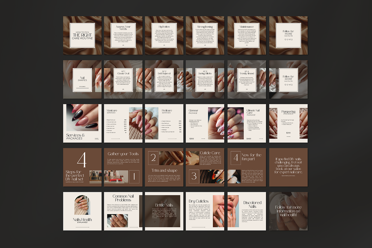 Nail Tech and Salon Instagram Posts, a Social Media Template by Gilla Templates (Photo 7 of 9)