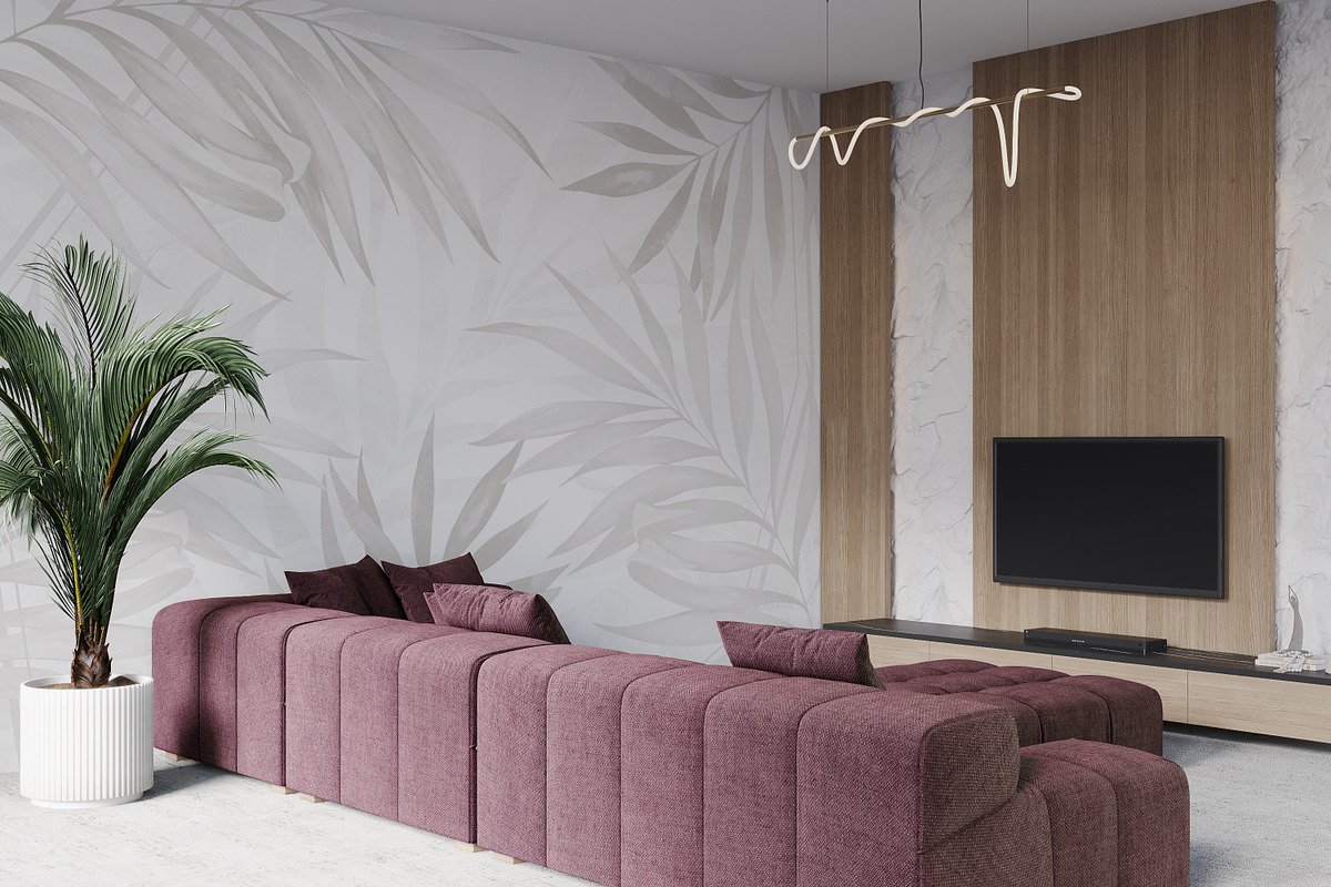 Wallpaper mockup Luxury living room, a Household Mockup by Hunny Badger (Photo 5 of 8)