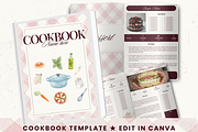Printable family cookbook template, a Social Media Template by PixelBloomClub (Thumbnail 1 of 8)