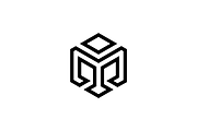 Geometric Hexagon Letter M Logo, a Branding & Logo Template by Luxury Logos (Thumbnail 3 of 4)