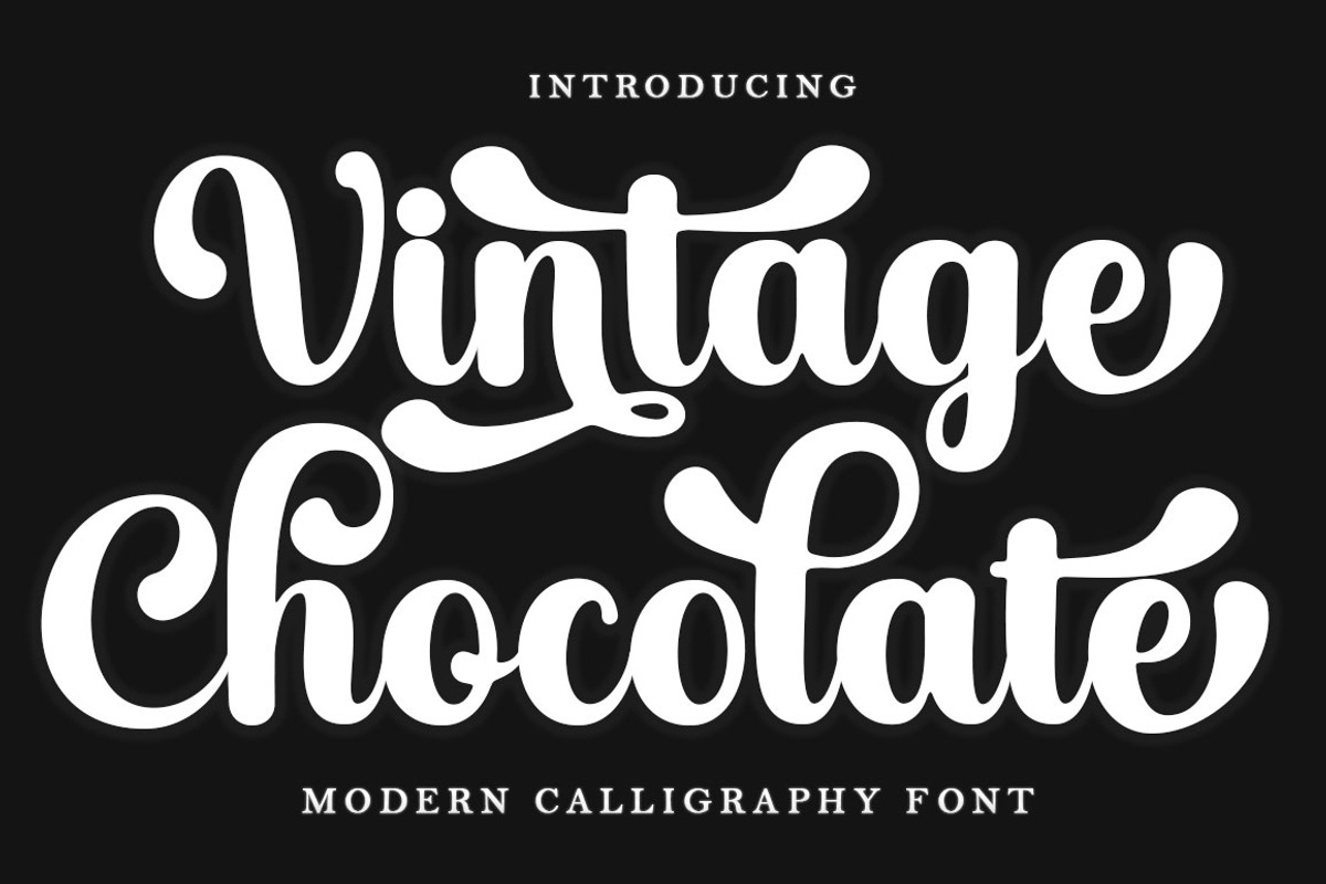 Vintage Chocolate Script, a Script Font by Madjack.font (Photo 1 of 10)