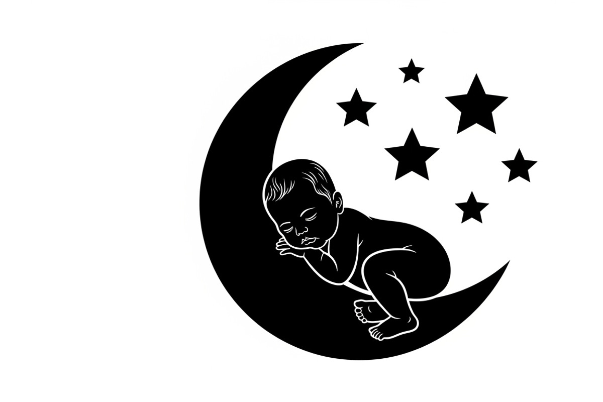 Adorable sleeping moon baby decor, an Illustration by Amazin_art (Photo 21 of 25)
