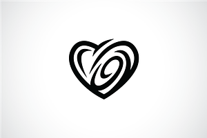 Swirl Love Logo Template