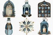 Watercolor Rustic Wooden Christmas, an Illustration by Canvas Craft (Thumbnail 3 of 8)
