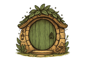 Whimsical garden dwelling with a, an Illustration by ZinetroN
