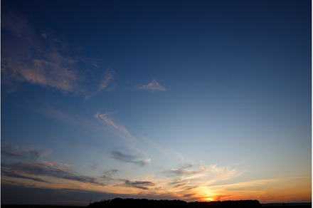 Colorful sunset sky with little, a Nature Photo by serkum