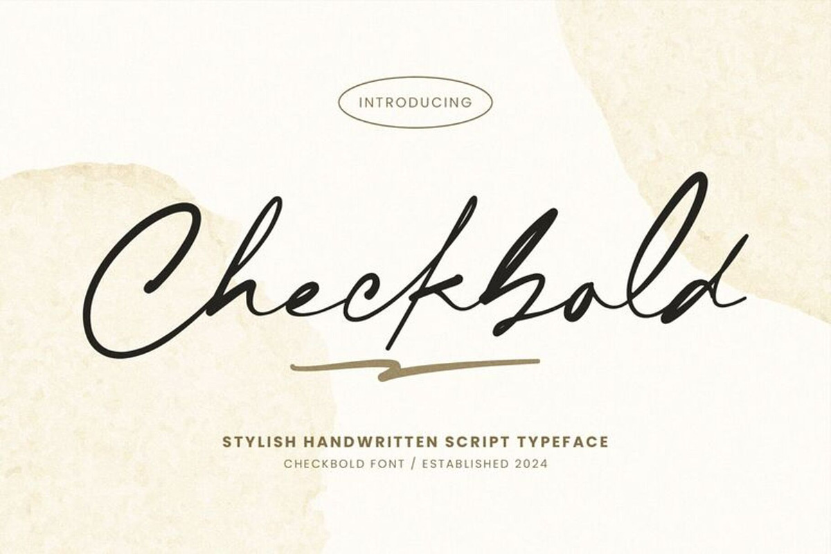 Checkbold, a Script Font by Muwatta Studio (Photo 1 of 15)