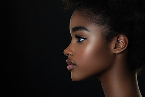 Profile of a young Black woman, a Photo by Pavel_design