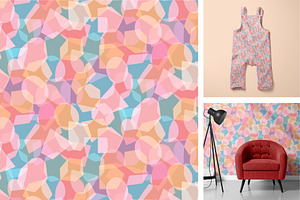 Abstract Colorful Shape Pattern Set