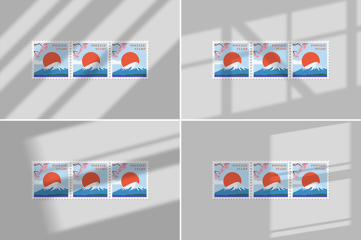 Square Postage Stamp Mockup Bundles, a Flyer Template by Graphic Aesthetic (Photo 4 of 24)