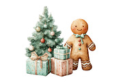 Sweet Watercolor Gingerbread Clipart, an Illustration by Designworld (Thumbnail 5 of 5)