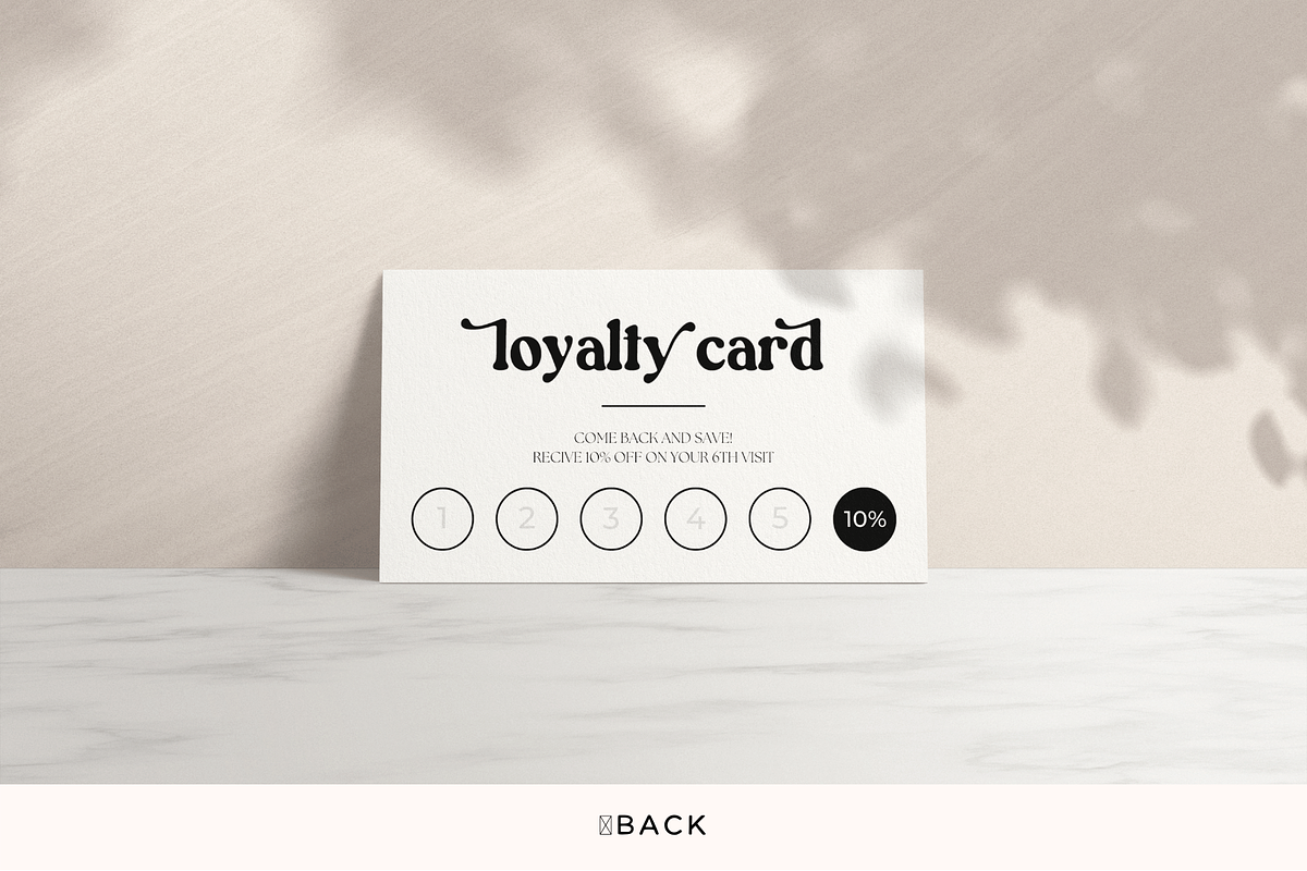 Retro Loyalty Card Canva Template, a Business Card Template by Hellohastore (Photo 4 of 9)