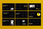 Black Company Profile Google Slide, a Presentation Template by graphicook (Thumbnail 3 of 5)
