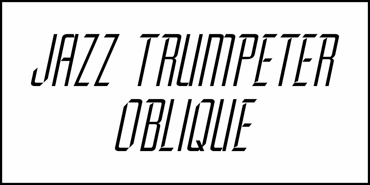 Jazz Trumpeter JNL, a Font by Jeff Levine Fonts (Photo 4 of 5)