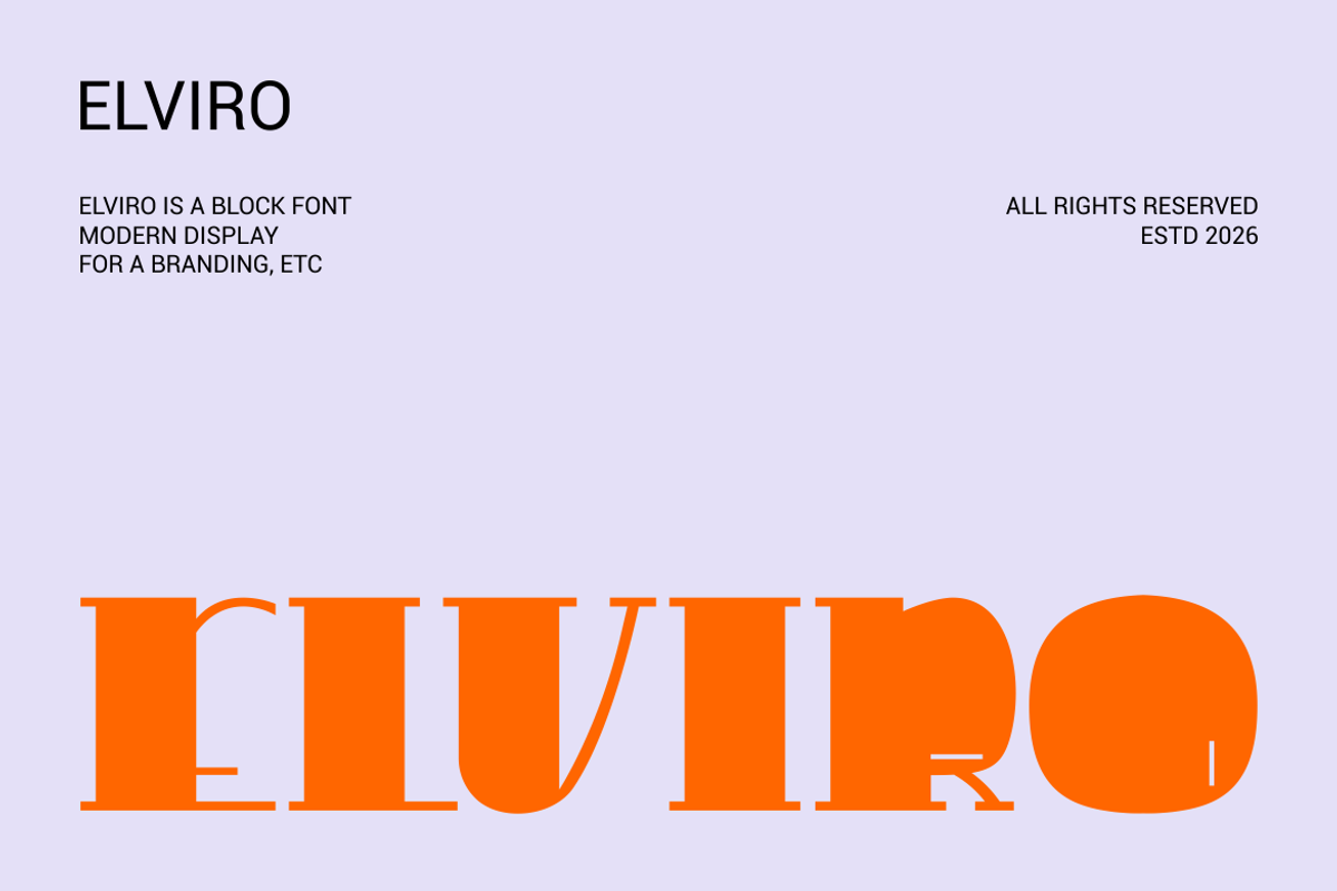 Elviro Block Font, a Font by PutraCetol Studio (Photo 1 of 5)