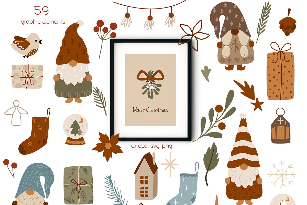 Christmas gnomes collection, an Illustration by owlasya (Photo 3 of 10)