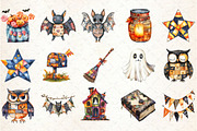 Patchwork Style Halloween Clipart, an Illustration by Rose Art (Thumbnail 2 of 7)