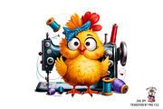 Funny Chicken Seamstress PNG Bundle, a Graphic by Clipart Bloom (Thumbnail 4 of 16)