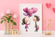 Whimsical Valentine's Day Couple, an Illustration by Canvas Craft (Thumbnail 4 of 6)
