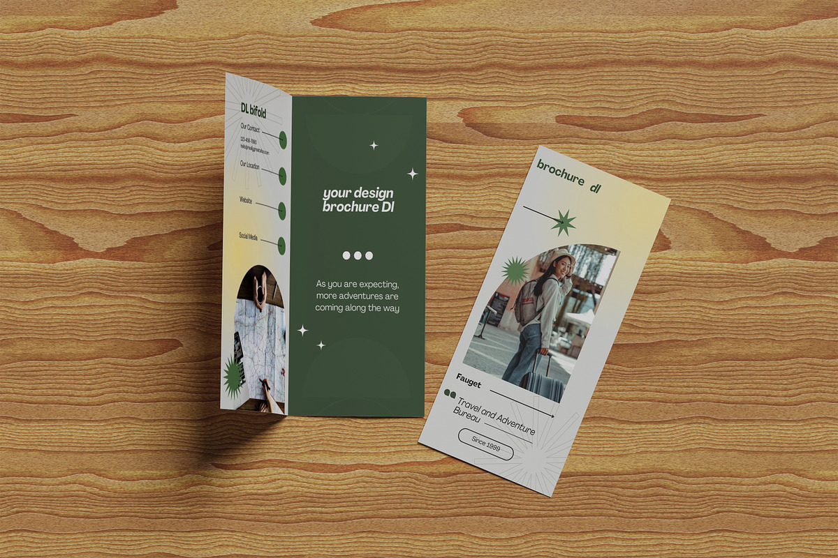 Bifold DL Flyer Mockups, a Brochure Template by kebunmockup (Photo 2 of 5)