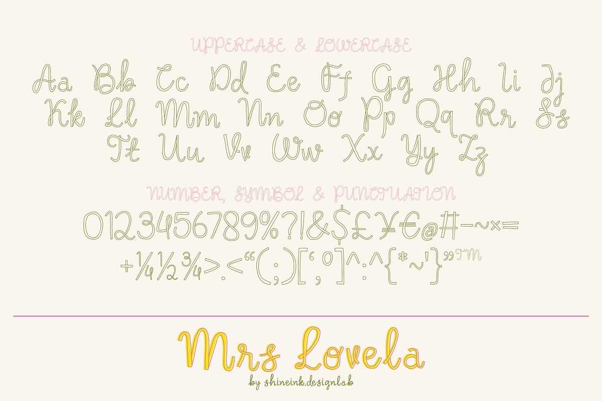 Mrs Lovela – Handwritten Font Duo, a Handwritten Font by shineink.designlab (Photo 9 of 10)