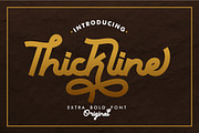 Thickline - Classic Bold Font, a Handwritten Font by PutraCetol Studio (Thumbnail 1 of 16)