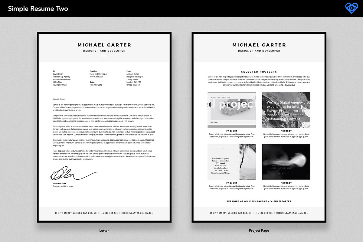 Simple Resume 2, a Resume Template by ikono.me (Photo 5 of 6)
