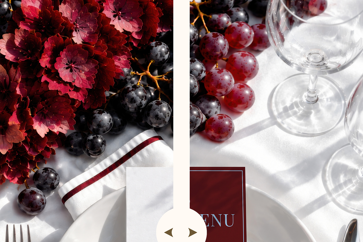 Burgundy Wedding 4x9.25 Menu Mockup, an Advertising Mockup by Serenefeeling (Photo 5 of 7)