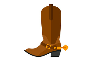 Illustration Of Cowboy Boot. Wild