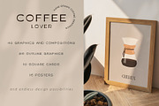 Coffee Lover - Art Posters & Clipart, a Decorative Illustration by millering (Thumbnail 2 of 11)