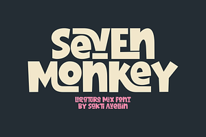 Seven Monkey - Ligature Mix Font, a Sans Serif Font by SaktiAvellin