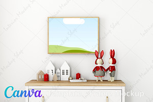 Christmas Frame Mockup, a Poster Template by Mockup Shop