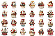 Whimsical Spring Cupcake Clipart, an Illustration by designcity5 (Thumbnail 2 of 5)