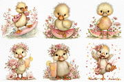 Summer Funny Ducklings Clipart, an Illustration by Craft Nest (Thumbnail 3 of 12)
