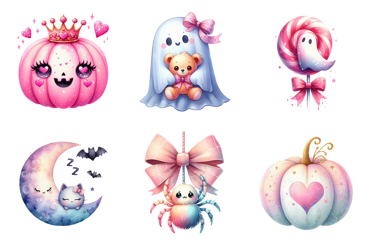 Cute Girly Halloween PNG, an Illustration by SinaCreation (Photo 4 of 7)