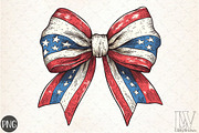 4th of July Coquette Bow Png, an Illustration by Libby Wishes (Thumbnail 1 of 4)
