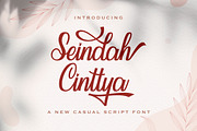 Seindah Cinttya - Casual Script Font, a Script Font by StringLabs (Thumbnail 1 of 12)