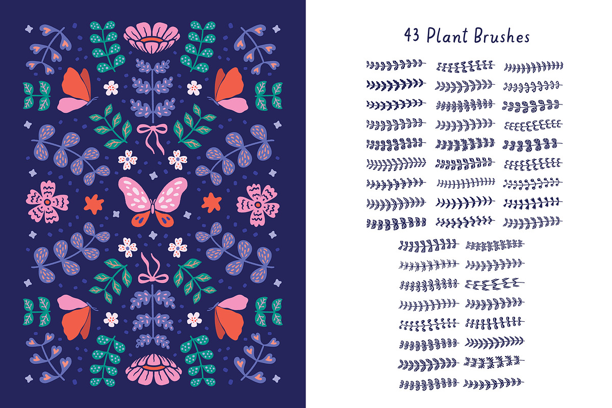 Bold Whimsy Floral Procreate Brushes, a Brush Add-On by Pencil Twist (Photo 3 of 10)