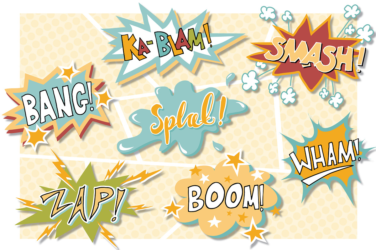 Superhero Comic Book Overlays